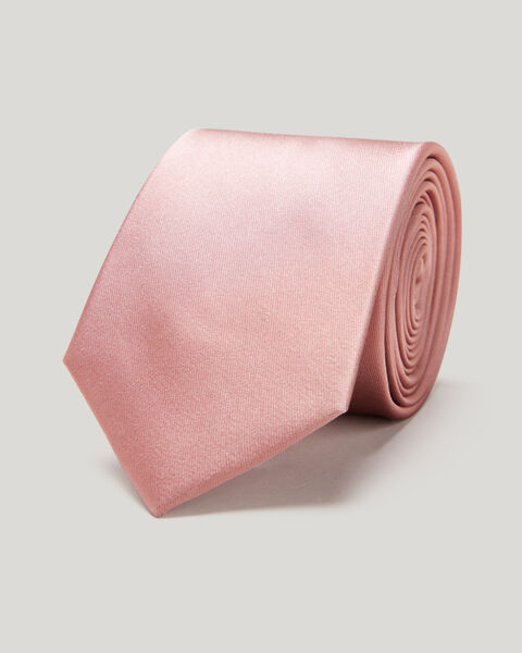 Silk Satin Tie, Pink, hi-res